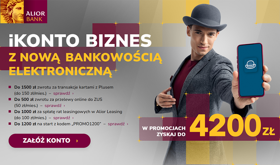 Zyskaj nawet 4200 zł premii z Rachunkiem iKonto Biznes w Alior Bank!