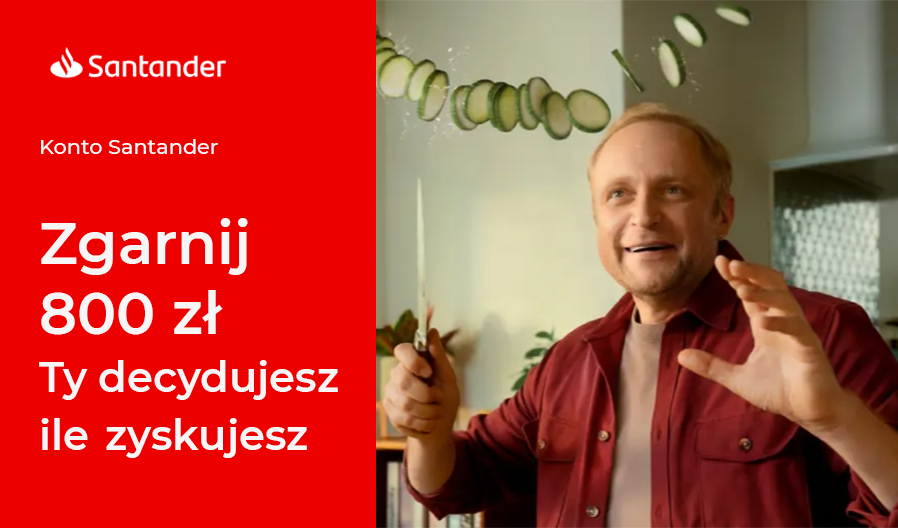 Zyskuj 200 zł miesięcznie z Kontem Santander 💚