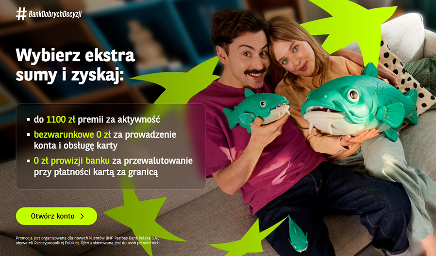 bnp-ko BNP Paribas daje do 1100 zł za aktywne konto